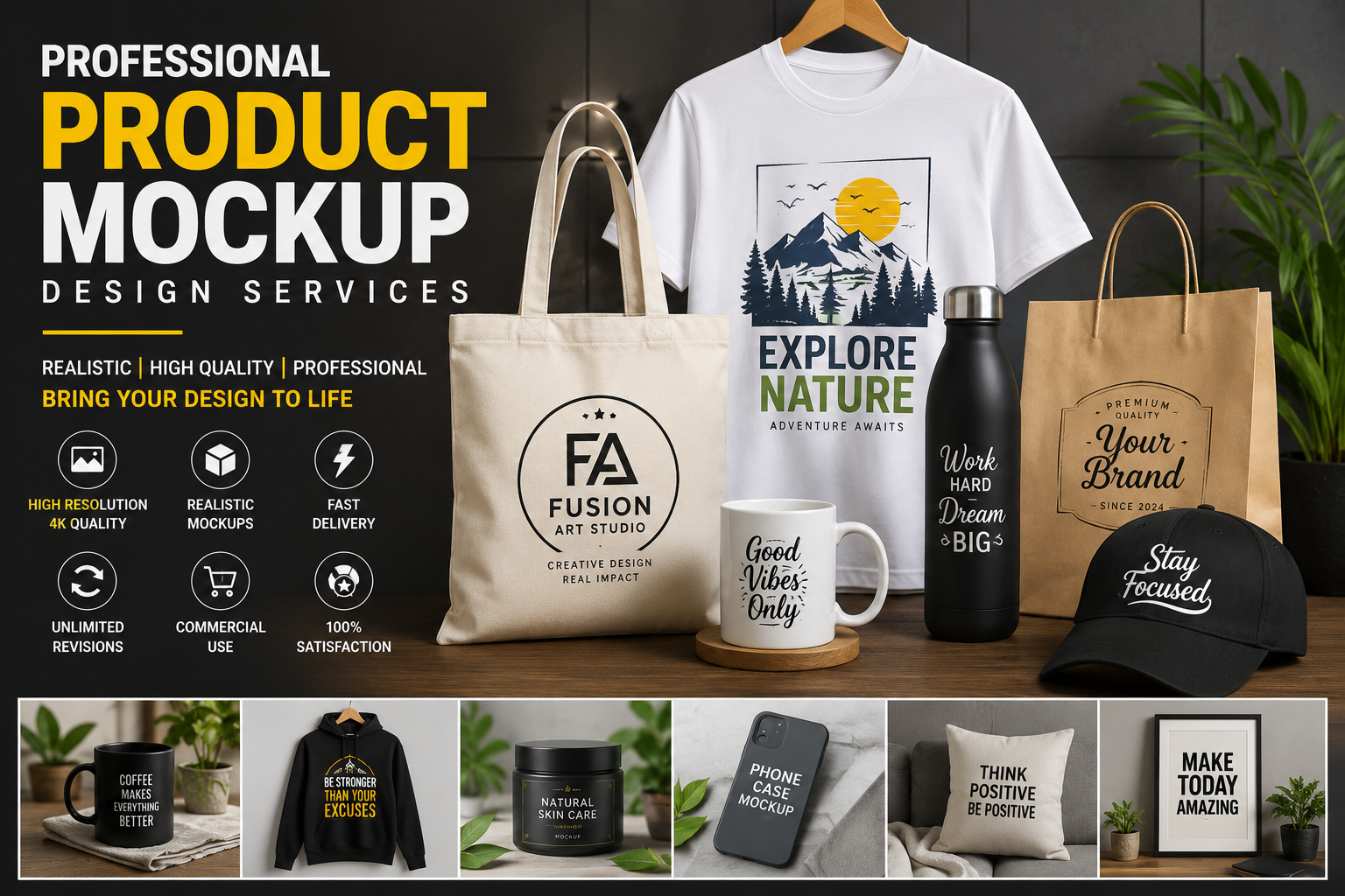 i will create 3d product mockup and 3d max in photoshop